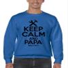 ALLNTRENDS Men's Sweatshirt Keep Calm and Papa Will Fix It Papa Gift Idea Top (XL, Royal Blue) view 1