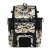 Boombah Superpack Bat Pack - Backpack Version (no wheels) - Holds 4 Bats - Camo Black/Vegas Gold - For Baseball or Softball view 1