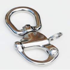 Stainless Steel Swivel Eye Snap Shackle with Large Bail 3-1/2"