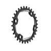Funn Solo Narrow Wide Chainring for 9 10 11 12 Speed Chain, Fits Asymmetric 96mm BCD Interface Crankset, Single Speed Bike Chain Ring for MTB, BMX Bike, Gravel Bike and Road Bike (30T, Black) view 1