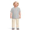 Lacoste Unisex-Child Short Sleeve Classic Pique Polo, Silver Heathered, 6 view 4