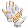 Battle Sports Ultra-Stick Wide Receiver Football Gloves - Adult & Youth Football Gloves - Adult Medium, Gold/White view 1