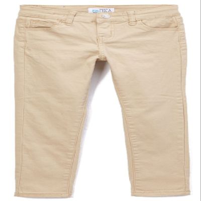 ToBeInStyle Girl's Adjustable Twill Pants - Beige - 4