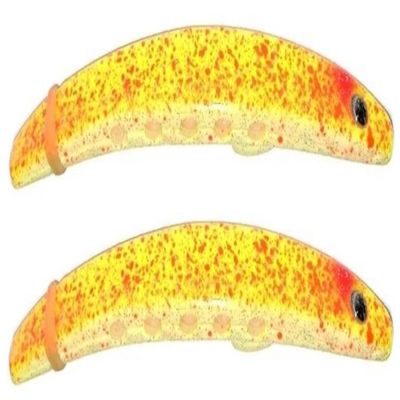 B.S. Fish Tales Cut Plug 4" Rotten Banana Fishing Equipment, HOT LAVA