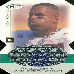 Sports Memorabilia Autograph Warehouse 62188 Willie Howard Autographed Football Card Stanford 2001 Sage Hit Rookie No. A33
