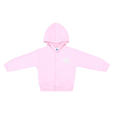Creative Knitwear College Baby NCAA Officially Licensed Snap Hooded Jacket - Iowa Hawkeyes Logo - Pink - 4T