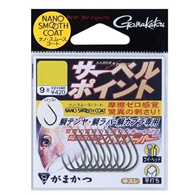 Gamakatsu 68439 Needles Value Saber Point Nano Smooth Coat, Small, 9 Pieces
