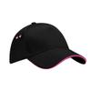 Beechfield Unisex B015 Ultimate 5-Panel Sandwich Peak Cap Black/Yellow view 3