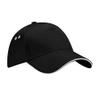 Beechfield Unisex B015 Ultimate 5-Panel Sandwich Peak Cap Black/Yellow view 4