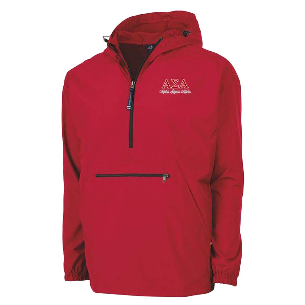 Alpha Sigma Alpha ASA Pack-N-Go Pullover Large Red