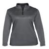 Graphite Ladies Large Long Sleeve 1/4 Zip Pullover Wicking Sports Jacket view 1