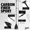 SUP Paddle - Carbon Fiber & Fiberglass Paddles - 3 Piece Adjustable Paddle Board Paddles w/Carbon Fiber or Fiberglass Performance Blades - Carbon, Fiberglass, or Aluminum Shaft Stand-Up Paddles view 3