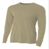 A4 Men's Cooling Performance Crew Long Sleeve T-Shirt, Sand, X-Large view 1