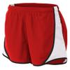 A4 Womens 3" Speed Short, Large, Scarlet/White view 1
