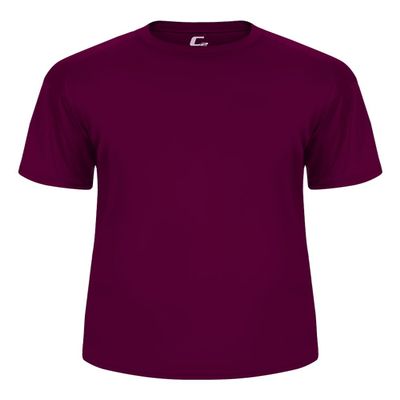 Badger Sport C2 Maroon Youth Medium Short Sleeve Wicking Tee