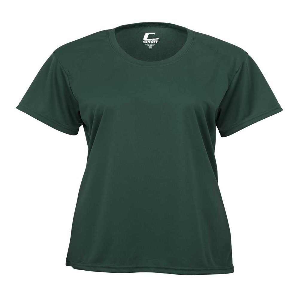 Badger Sport C2 Forrest Green Ladies XL Short Sleeve Wicking Tee