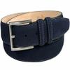 19000 Men's Suede Belt Genuine Leather Casual Dress Belt 1-3/8"(35mm) Wide (Navy, 46)