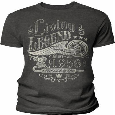 70th Birthday Gift Shirt for Men - Living Legend 1956 Legends Never Die - F/Dk. Heather-2X