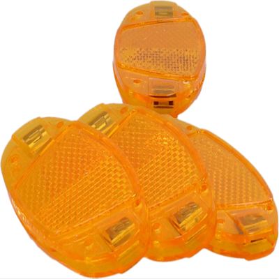 fischer Unisex Bicycle Reflector 85400 Orange, Yellow, One Size EU