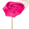 Flairs New York Gentleman's Essentials Premium Handmade Flower Lapel Pin Boutonniere (Pack of 1 Pin, Fuchsia Pink [Rose Gold Leaf]) view 1