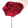 Flairs New York Gentleman's Essentials Premium Handmade Flower Lapel Pin Boutonniere (Pack of 1 Pin, Crimson Red [Rose Gold Leaf]) view 1
