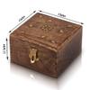 Great Birthday Gift Ideas Handmade Decorative Wooden Jewelry Box With Free Lock & Key Jewelry Organizer Keepsake Box Treasure Chest Trinket Holder Lock Box Watch Box 4 x 4 Inch view 2