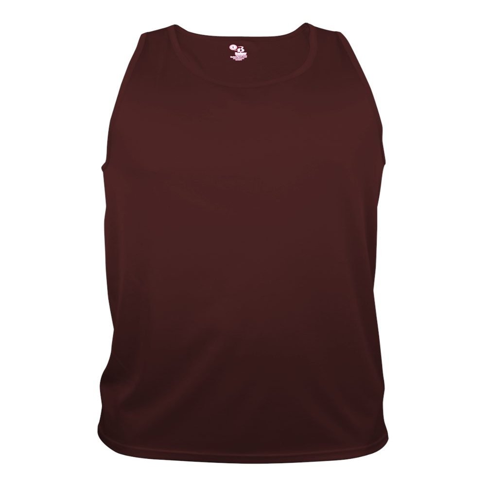 Badger Sport Maroon Adult Medium Athletic Sleeveless Wicking Tank Top