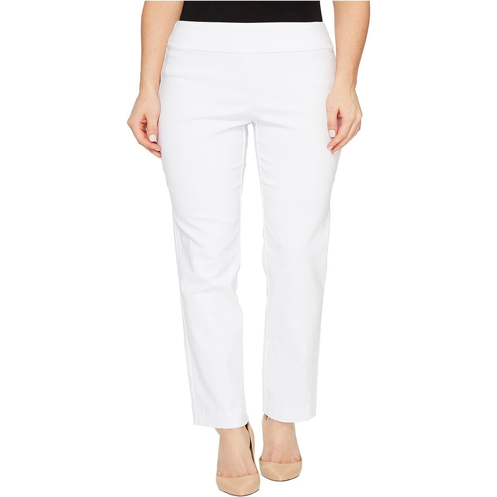 Krazy Larry Pull-On Ankle Pants White 12 28