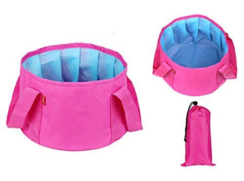 Folding Waterproof wash bag camping travel (Pink)