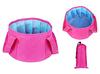 Folding Waterproof wash bag camping travel (Pink) view 1