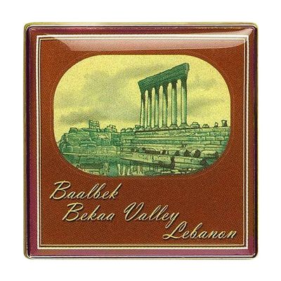 Collectible Novelty Pin for Backpack, Scarf - Made From Jeweler Class Metal - Spartan and the Green Egg Explorer Pin Series: Baalbek, Lebanon (29)