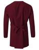 7 Encounter Unisex Multifunctional Long Sleeves Wrap Smock Burgundy Size S/M view 2