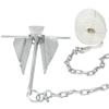 Extreme Max 3006.6717 Complete Slip Ring Anchor Kit with Rope / Anchor Chain / Shackle - #7 / 4.5 lbs. view 3