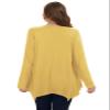 LARACE Womens Long Sleeve Flattering Comfy Tunic Loose Fit Flowy Top (3x, Yellow) view 3