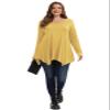 LARACE Womens Long Sleeve Flattering Comfy Tunic Loose Fit Flowy Top (3x, Yellow) view 4