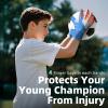 Sportout Youth&Adult Goalie Goalkeeper Gloves,Strong Grip for The Toughest Saves, with Finger Spines to Give Splendid Protection to Prevent Injuries 3 Colors (Blue, 10) view 4