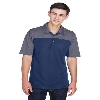 Ash City - Core 365 Mens Balance Colorblock Performance Pique Polo (CE101) cl NVY/CRBN 849 l
