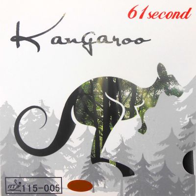 61second Kangaroo Pips-in Table Tennis Rubber with White Sponge (Black, 2.2mm38)