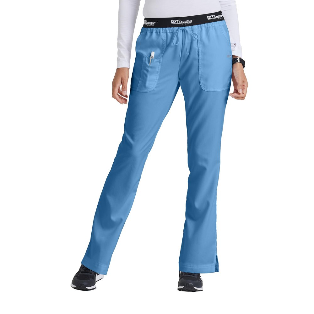 BARCO Greys Anatomy Classic Aubrey Scrub Pant for Women  Ciel Blue, 3-Pocket Bottoms with Natural Stretch, Soil Release Fabric, and Super Soft Finish  XXS, Tall Fit