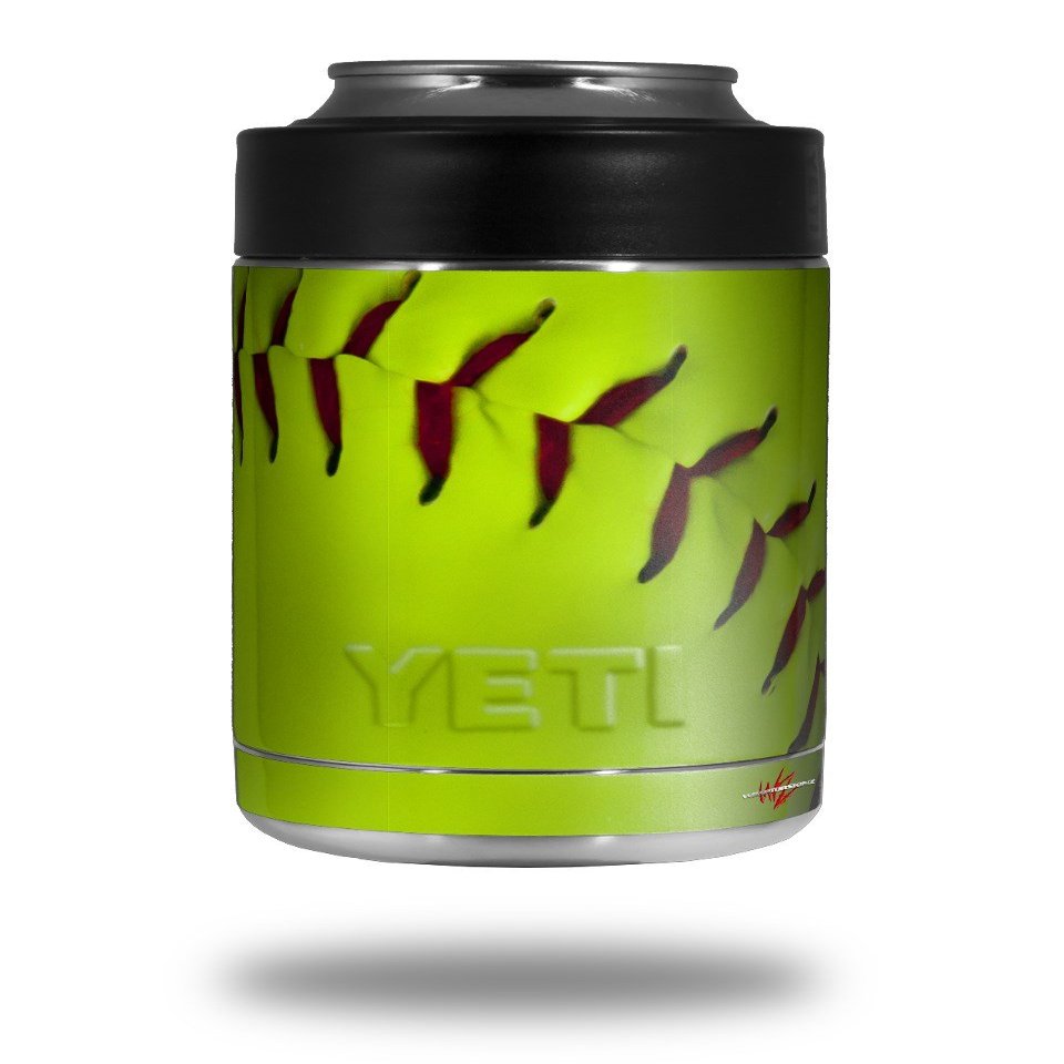 Softball - Decal Style Skin Wrap fits Yeti Rambler Colster and RTIC Can (Cooler NOT Included)