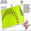 Softball - Decal Style Skin Wrap fits Yeti Rambler Colster and RTIC Can (Cooler NOT Included) view 3