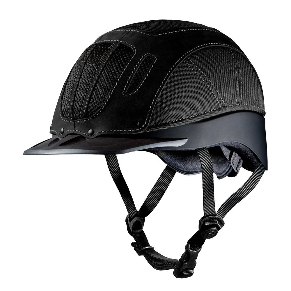 Troxel Sierra Rugged Horse Riding Helmet, Low-Profile, Self-Adjustable Design, Safety Horseback Riding Gear, Extra Large (7-3/8 - 7-3/4), Black