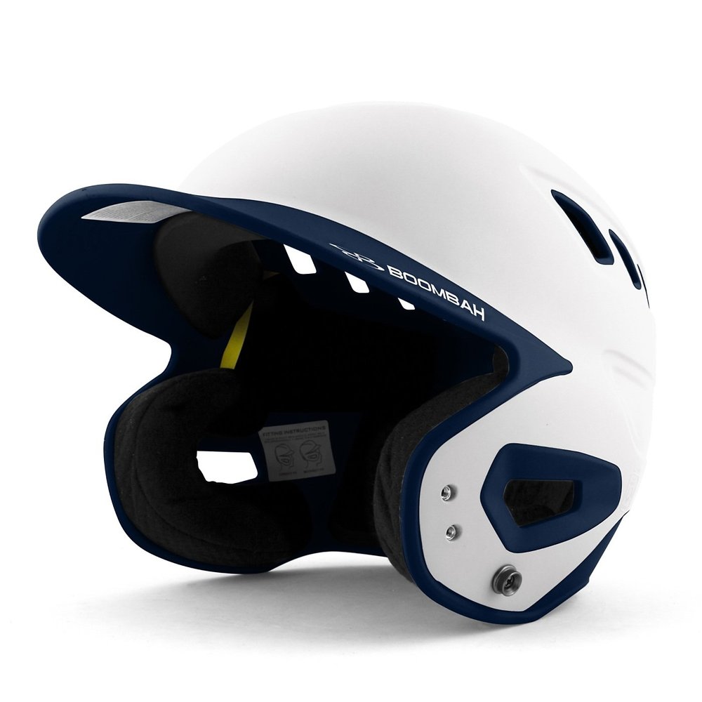 Boombah DEFCON Batting Helmet White/Navy - Size Senior 7" - 7 3/4"