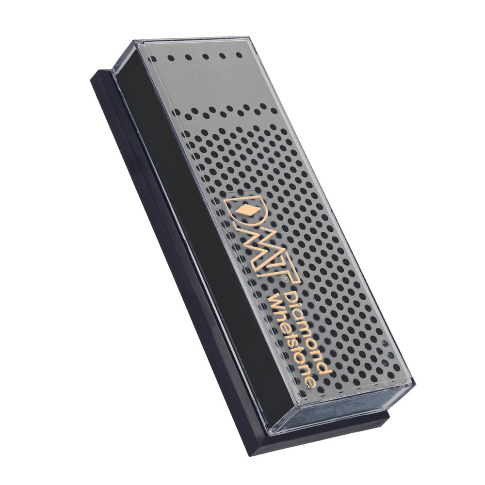 DMT 6-in. Machinist Diamond Whetstone in Plastic Box Extra-Coarse Knife Sharpener - Black, N/A