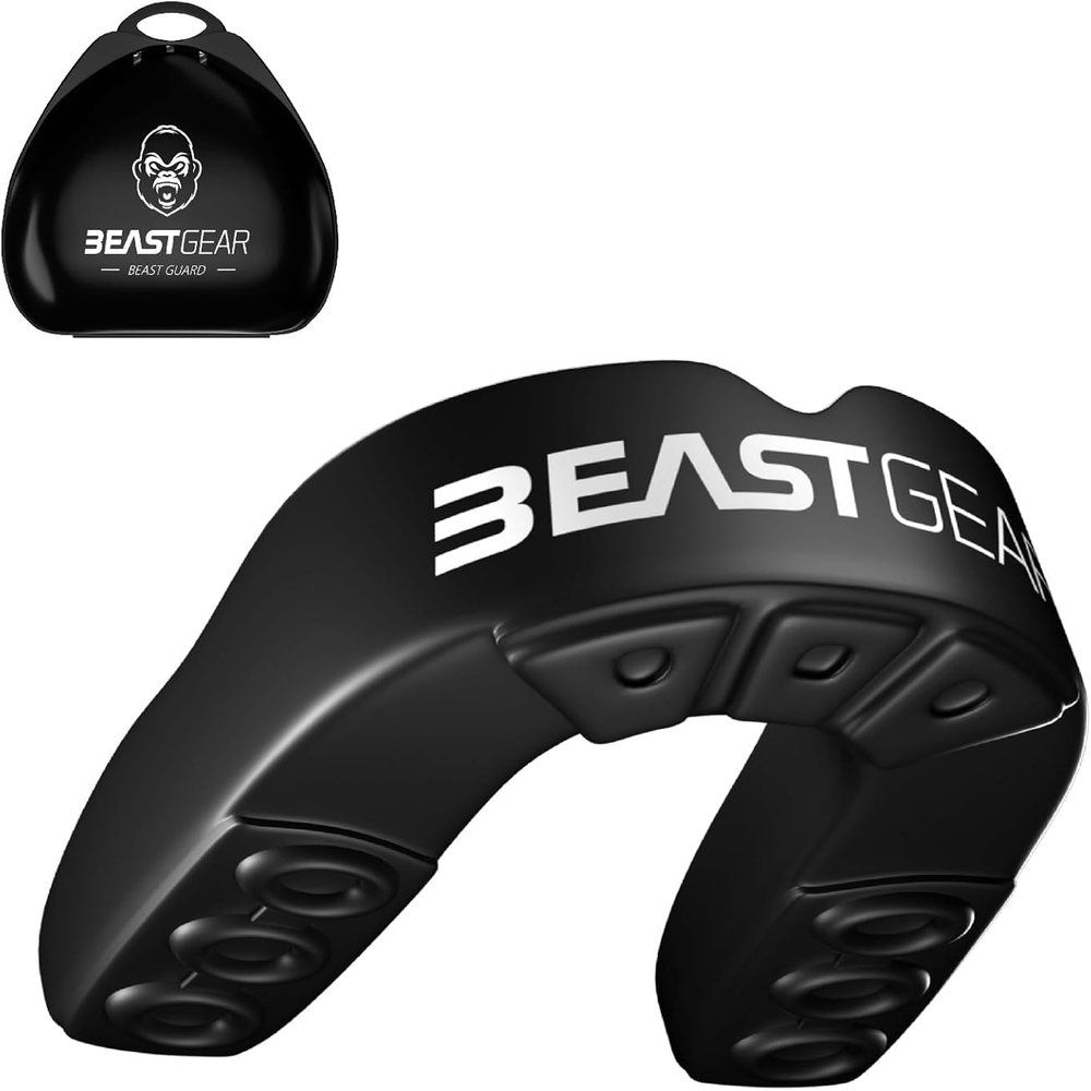 Beast Gear Sports Mouth Guard - Adult and Youth Gum Shield for Boxing, Football, Lacrosse, Basketball, Rugby, MMA - Mouthguard Sports Accessories for Men, Women & Kids