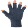 AndeanSun Darn Warm Alpaca Fingerless Gloves 2023 Updated US Sizing-Perfect Fit (Steel Blue Heather - 90% Alpaca, Large) view 3