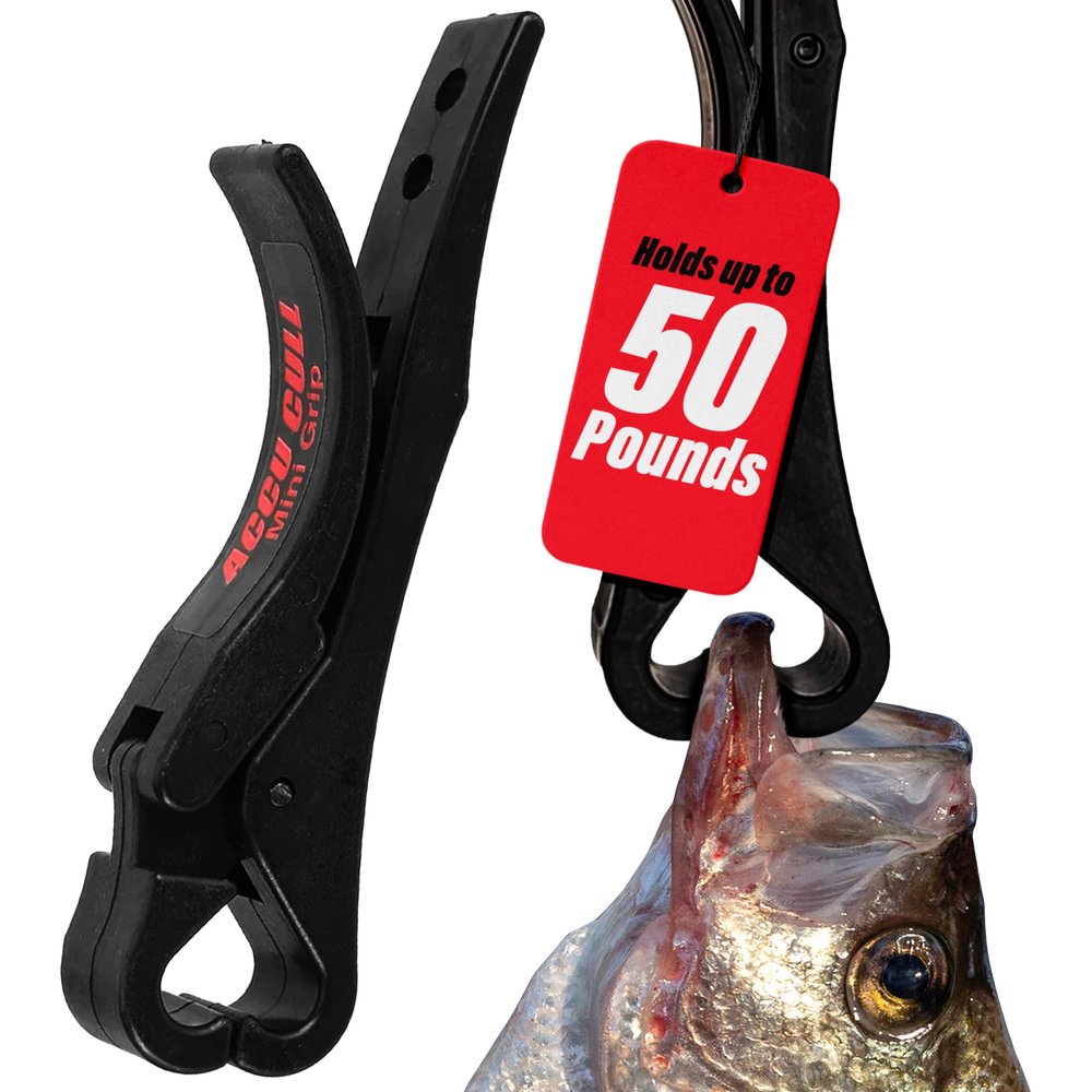ACCU CULL - Fish Gripper, Fish Lip Gripper, Fishing Pliers, Fish Grabber, Fishing Tools, Fishing Accessories for Men, Strong Durable Fishing Gear, Compact Portable Tackle Box Accessory