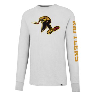 '47 MLL Rochester Rattlers Men's Crosstown Team Long Sleeve Tee, XX-Large, White Wash