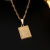 18k Gold-Filled Cross Locket Pendant Necklace with Engraved Cross view 3