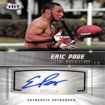 Autograph 157638 Toledo 2012 Sage Hit Silver No. A112 Rookie Eric Page Autographed Football Card